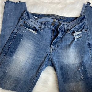 👖 Men American eagle ripped and painted jeans